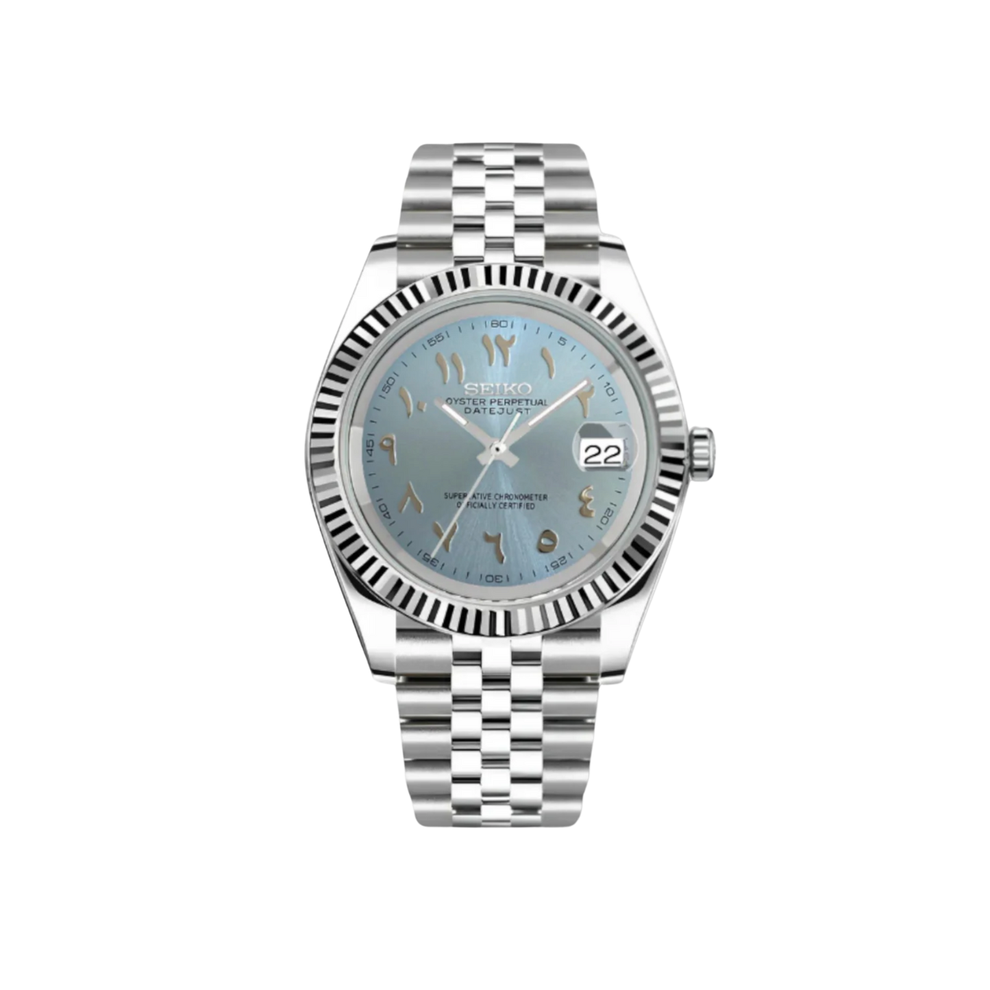 Seiteko Argent et Blau clair